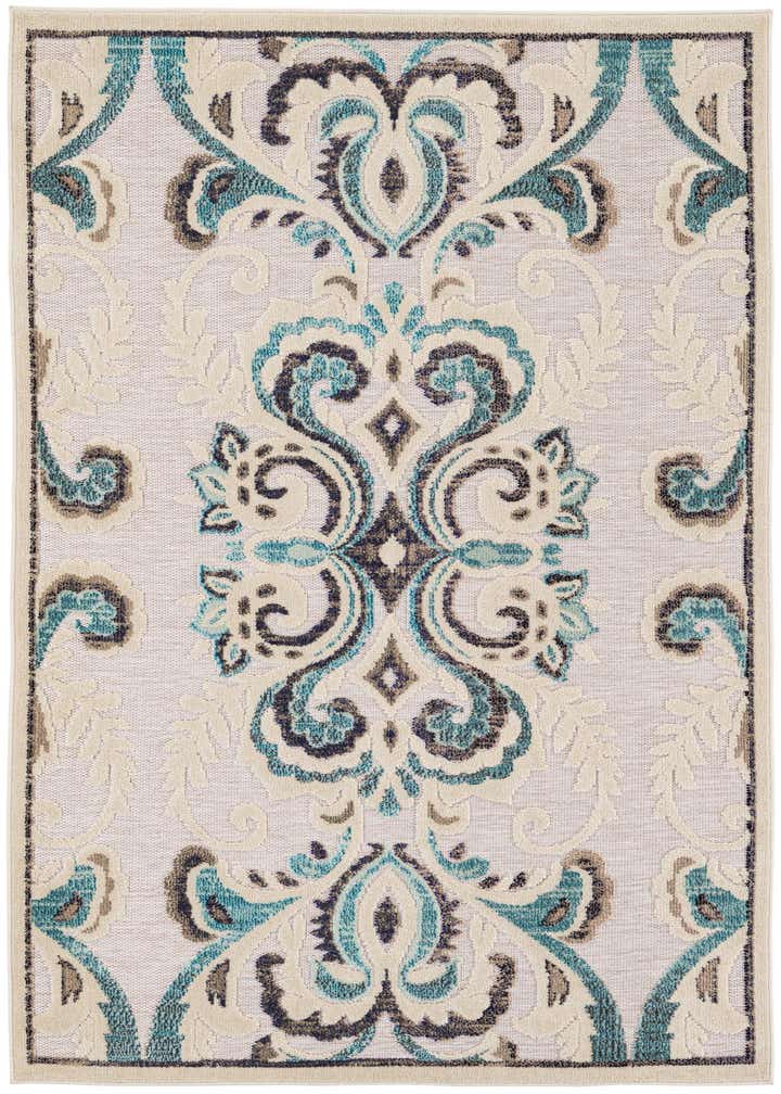 5' x 7' 8 Easy-Clean Traditional Indoor / Outdoor Rug