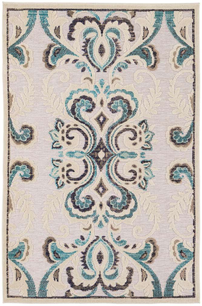 5' x 7' 8 Easy-Clean Traditional Indoor / Outdoor Rug