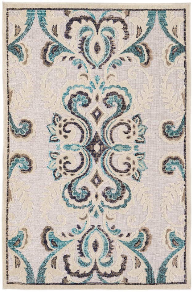 Detail image of 5' x 7' 8 Easy-Clean Traditional Indoor / Outdoor Rug