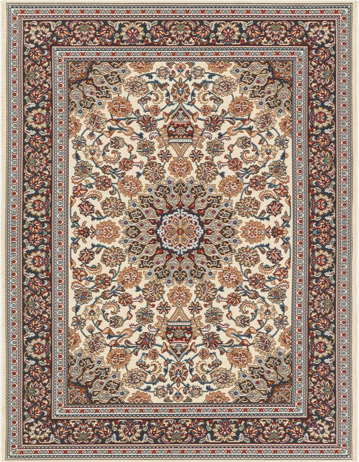 Detail image of 4' 1 x 6' 1 Easy-Clean Traditional Indoor / Outdoor Rug