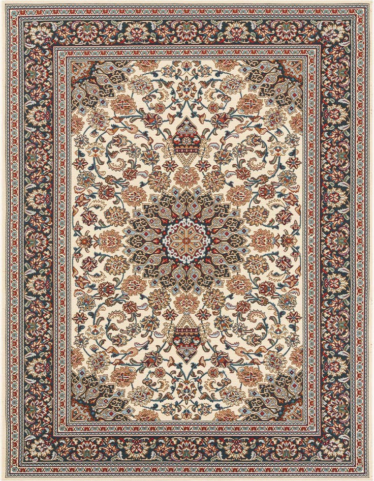 Detail image of 5' 3 x 8' Easy-Clean Traditional Indoor / Outdoor Rug