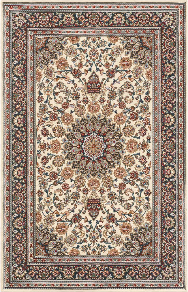 5' 3 x 8' Easy-Clean Traditional Indoor / Outdoor Rug