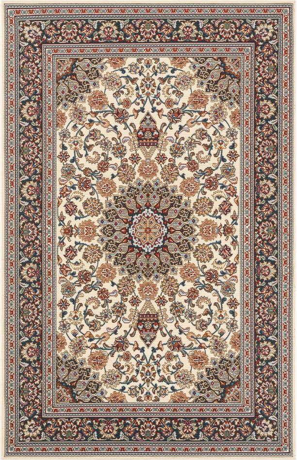 Detail image of 5' 3 x 8' Easy-Clean Traditional Indoor / Outdoor Rug