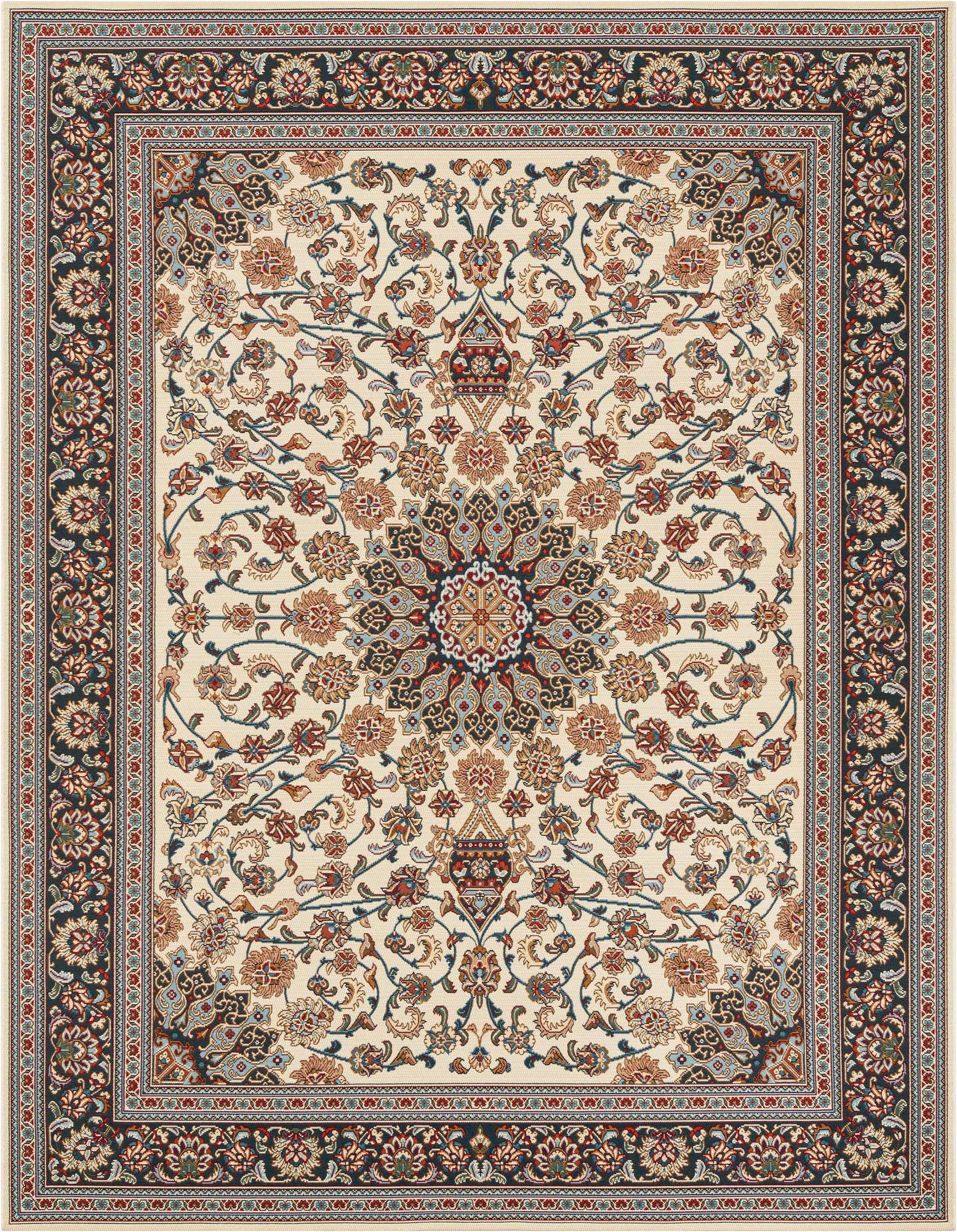 7' 10 x 10' Easy-Clean Traditional Indoor / Outdoor Rug