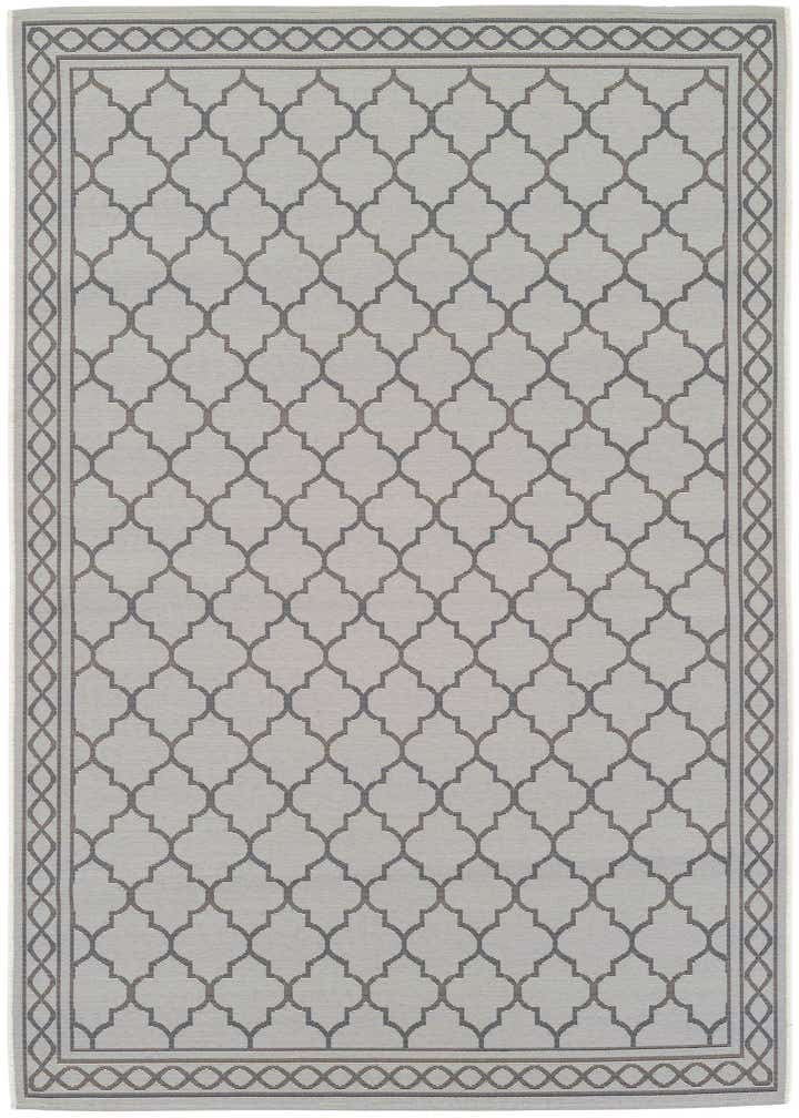 5' 3 x 7' 7 Easy-Clean Trellis Indoor / Outdoor Rug