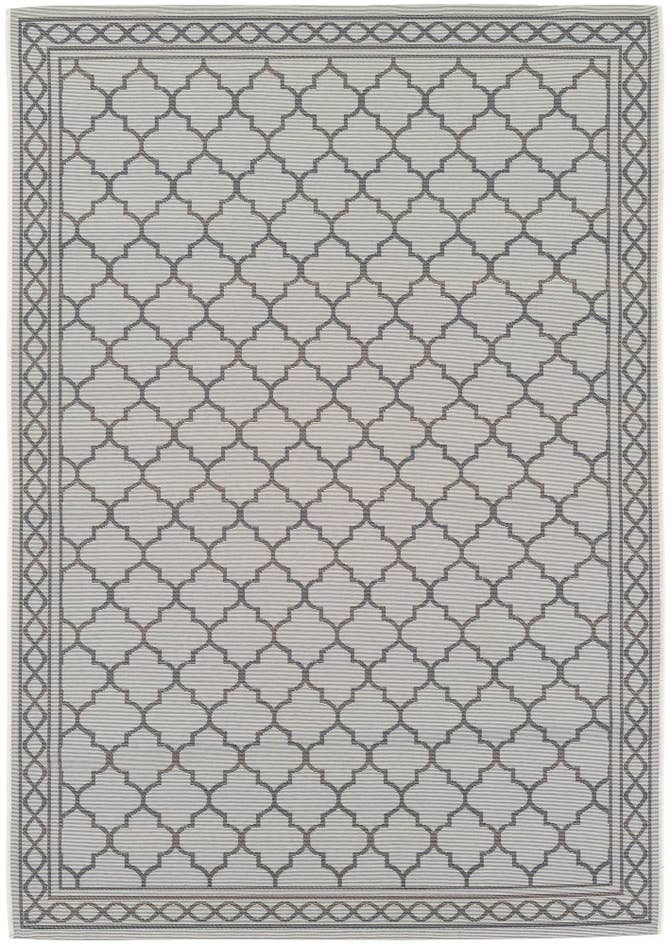 Detail image of 5' 3 x 7' 7 Easy-Clean Trellis Indoor / Outdoor Rug