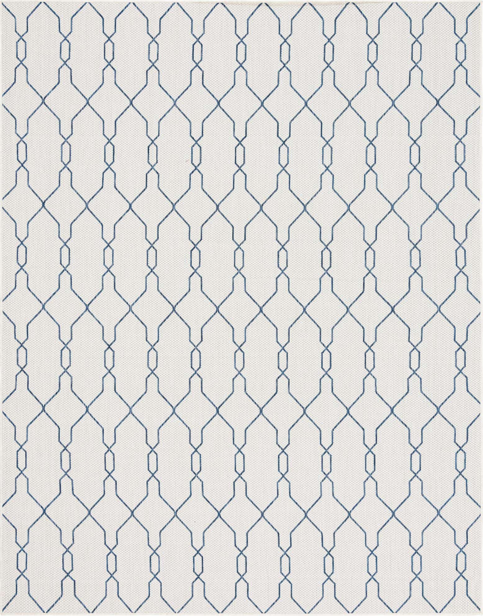 9' x 12' 2 Easy-Clean Trellis Indoor / Outdoor Rug
