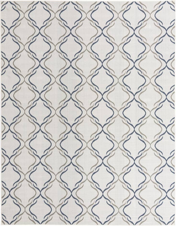 Detail image of 9' x 12' Easy-Clean Trellis Indoor / Outdoor Rug