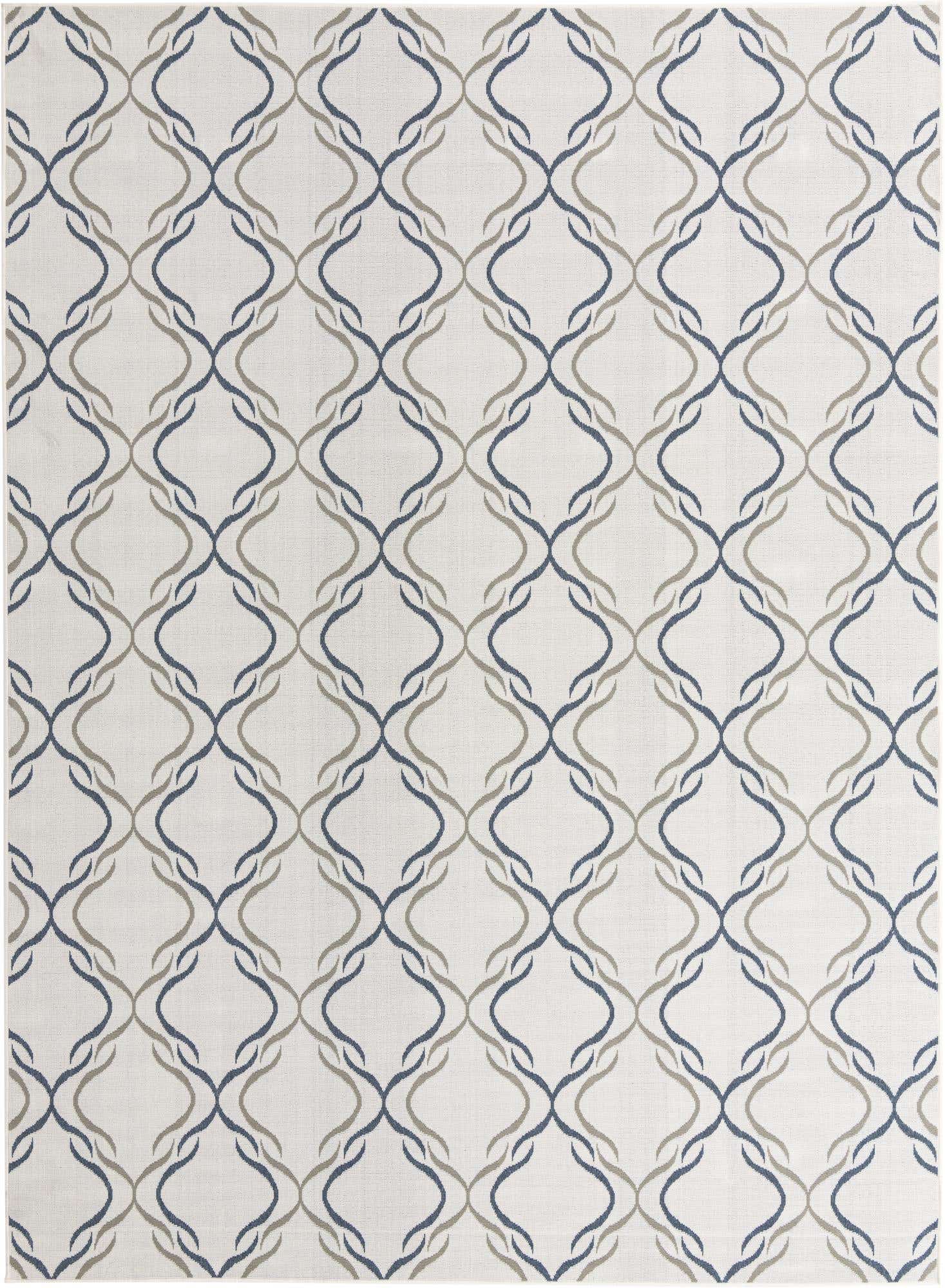 9' x 12' Easy-Clean Trellis Indoor / Outdoor Rug