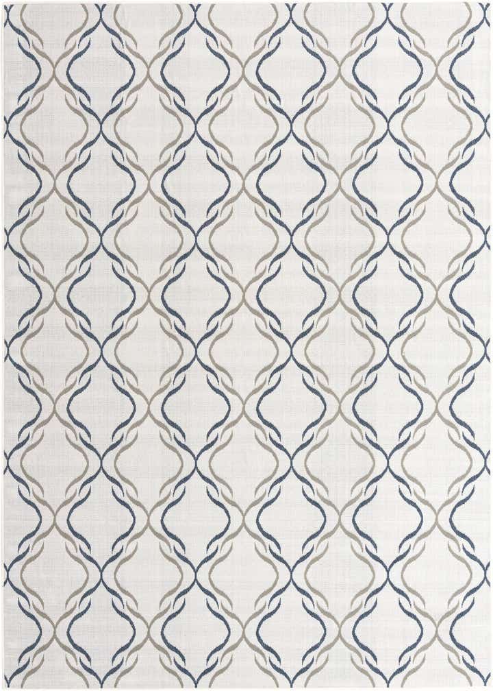7' 10 x 10' Easy-Clean Trellis Indoor / Outdoor Rug