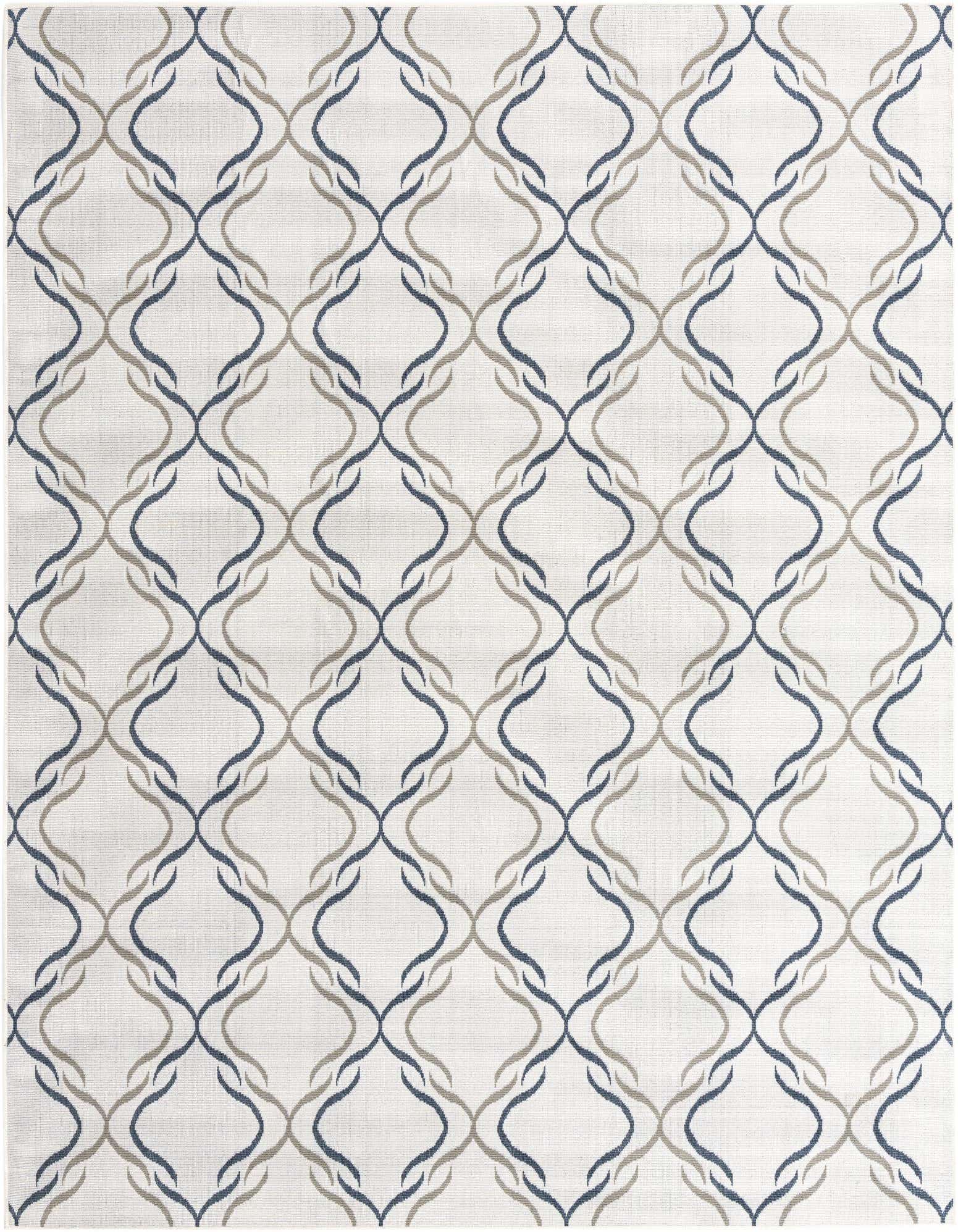 7' 10 x 10' Easy-Clean Trellis Indoor / Outdoor Rug