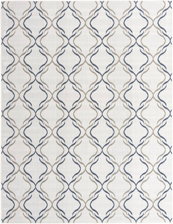 Detail image of 7' 10 x 10' Easy-Clean Trellis Indoor / Outdoor Rug