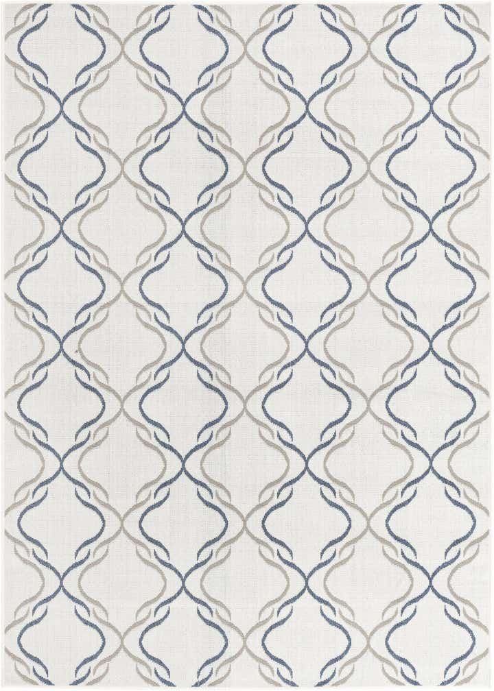 5' 3 x 8' Easy-Clean Trellis Indoor / Outdoor Rug