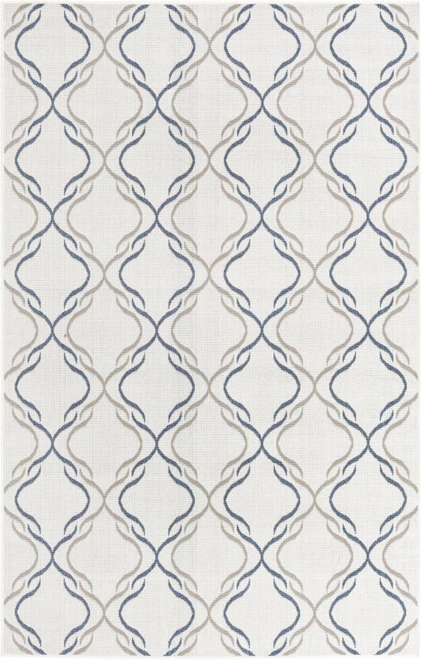 Detail image of 5' 3 x 8' Easy-Clean Trellis Indoor / Outdoor Rug