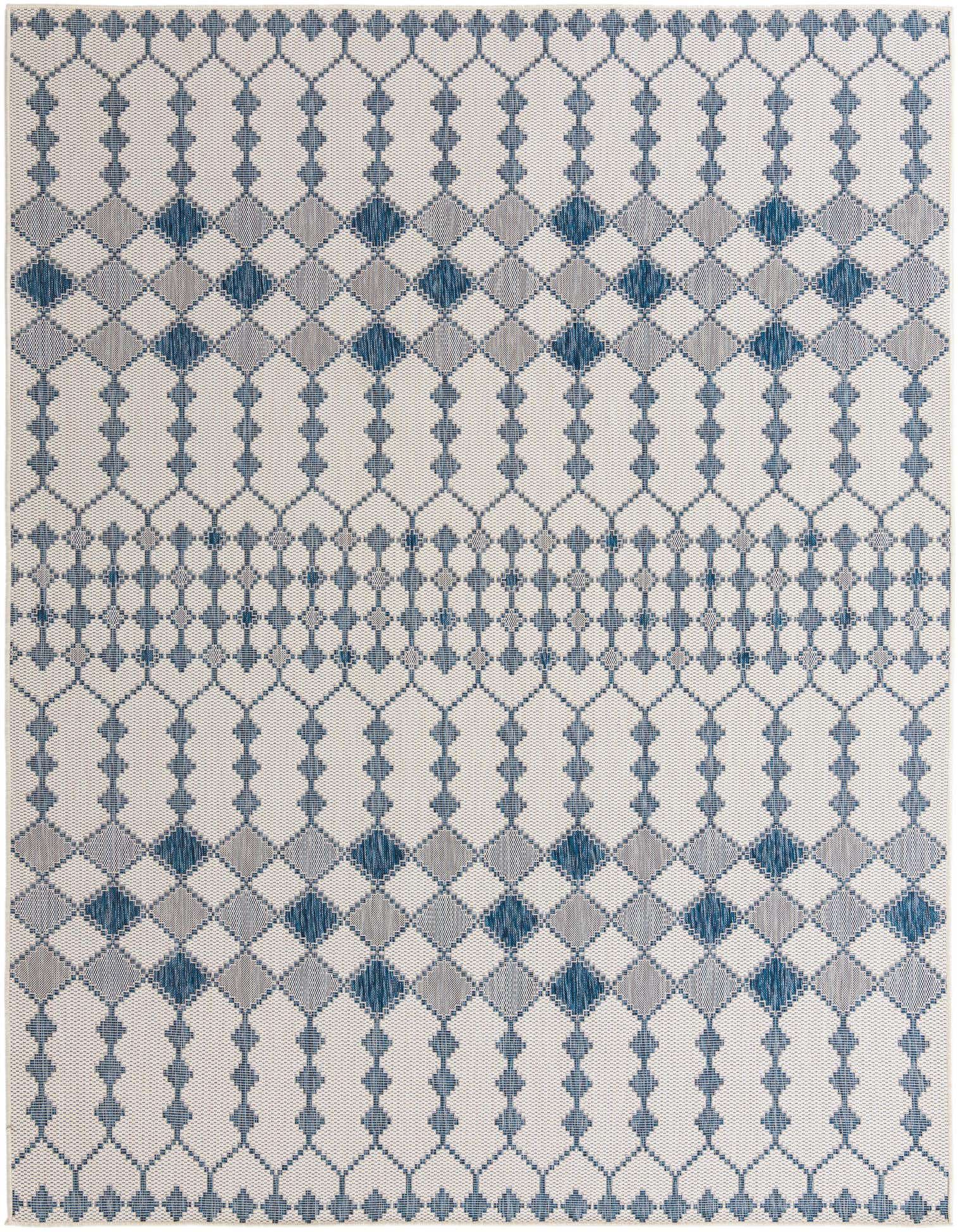 9' x 12' Easy-Clean Trellis Indoor / Outdoor Rug