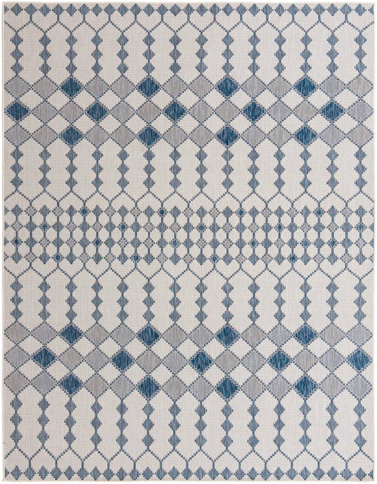 Detail image of 9' x 12' Easy-Clean Trellis Indoor / Outdoor Rug