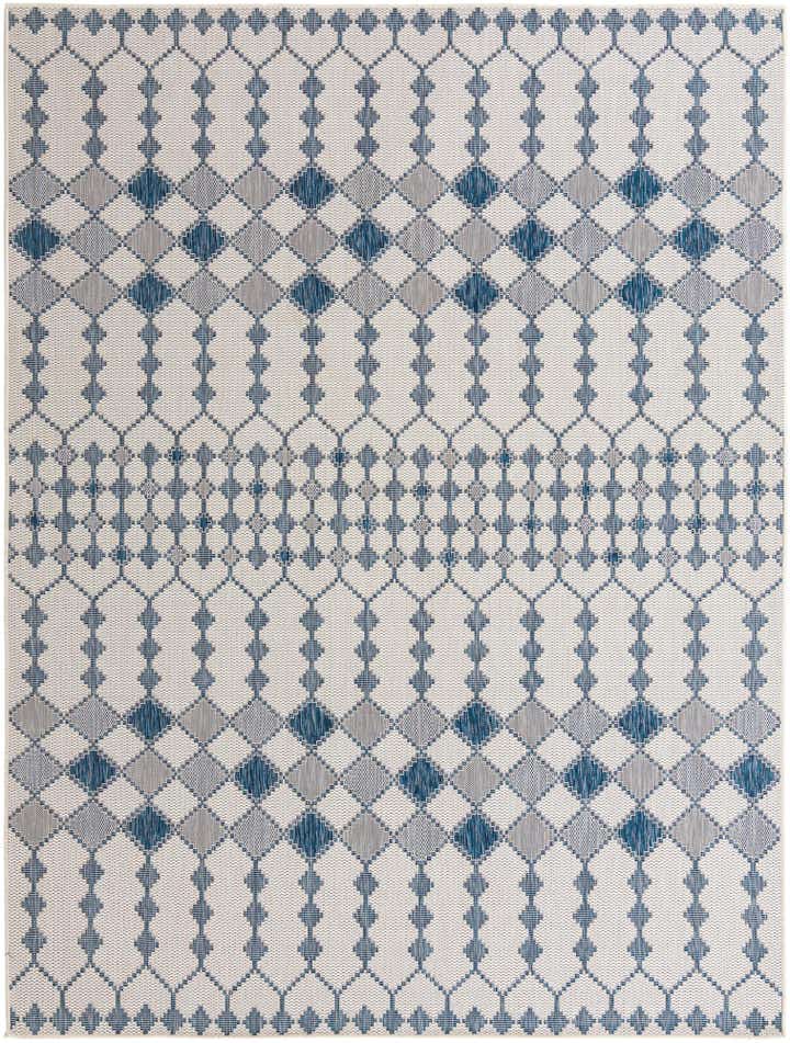 9' x 12' Easy-Clean Trellis Indoor / Outdoor Rug
