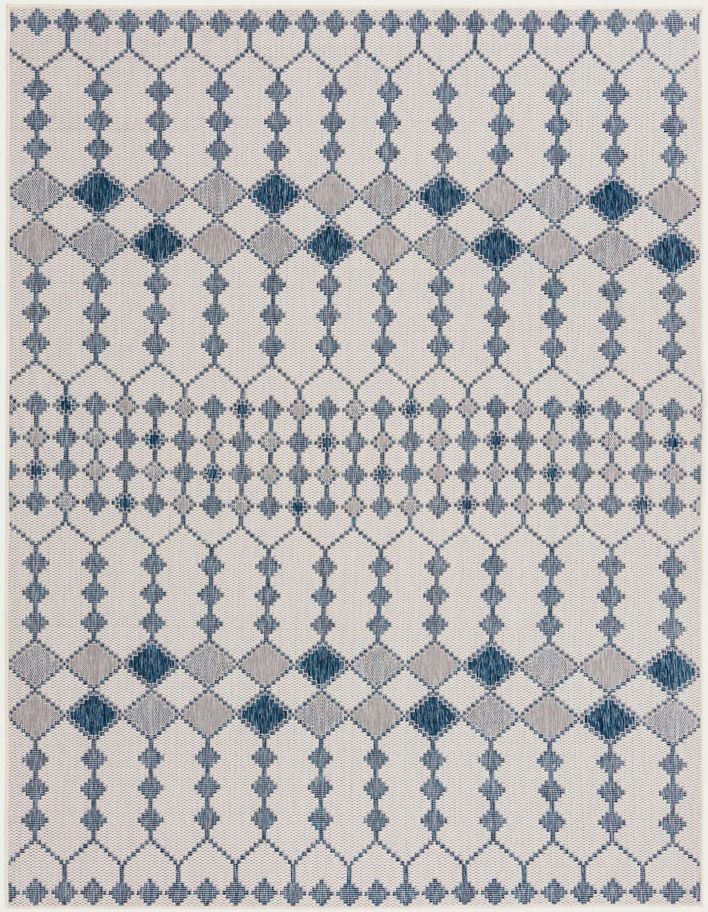 7' 10 x 11' Easy-Clean Trellis Indoor / Outdoor Rug