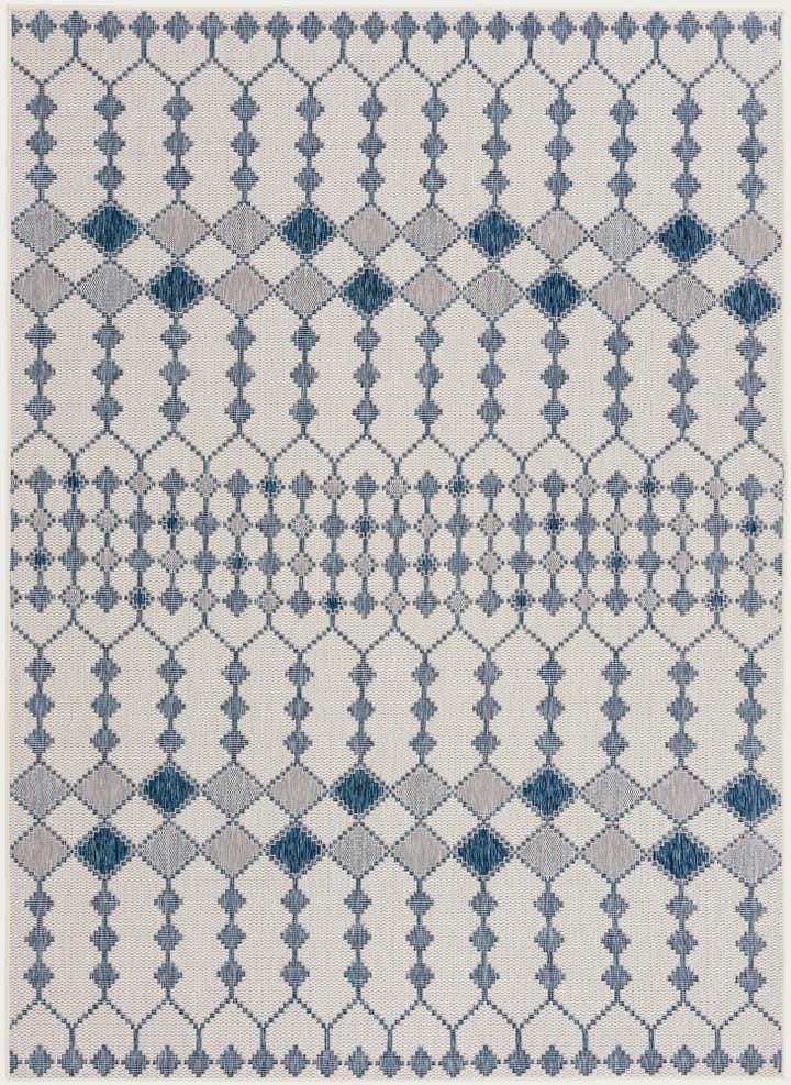 7' 10 x 11' Easy-Clean Trellis Indoor / Outdoor Rug