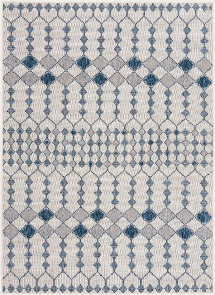 Detail image of 7' 10 x 11' Easy-Clean Trellis Indoor / Outdoor Rug