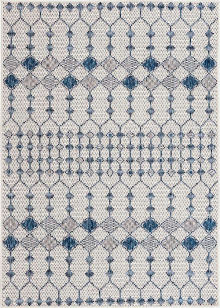 5' 3 x 8' Easy-Clean Trellis Indoor / Outdoor Rug