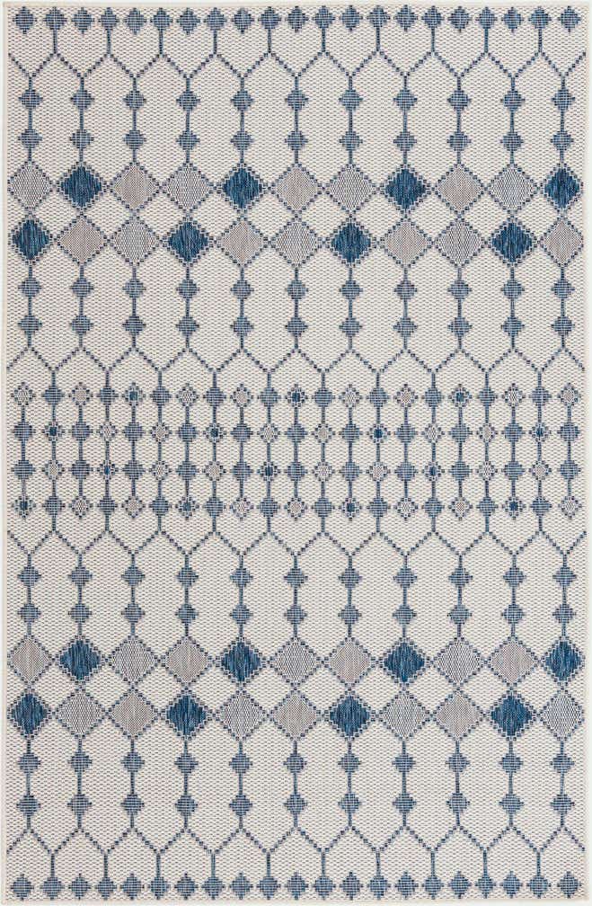 5' 3 x 8' Easy-Clean Trellis Indoor / Outdoor Rug