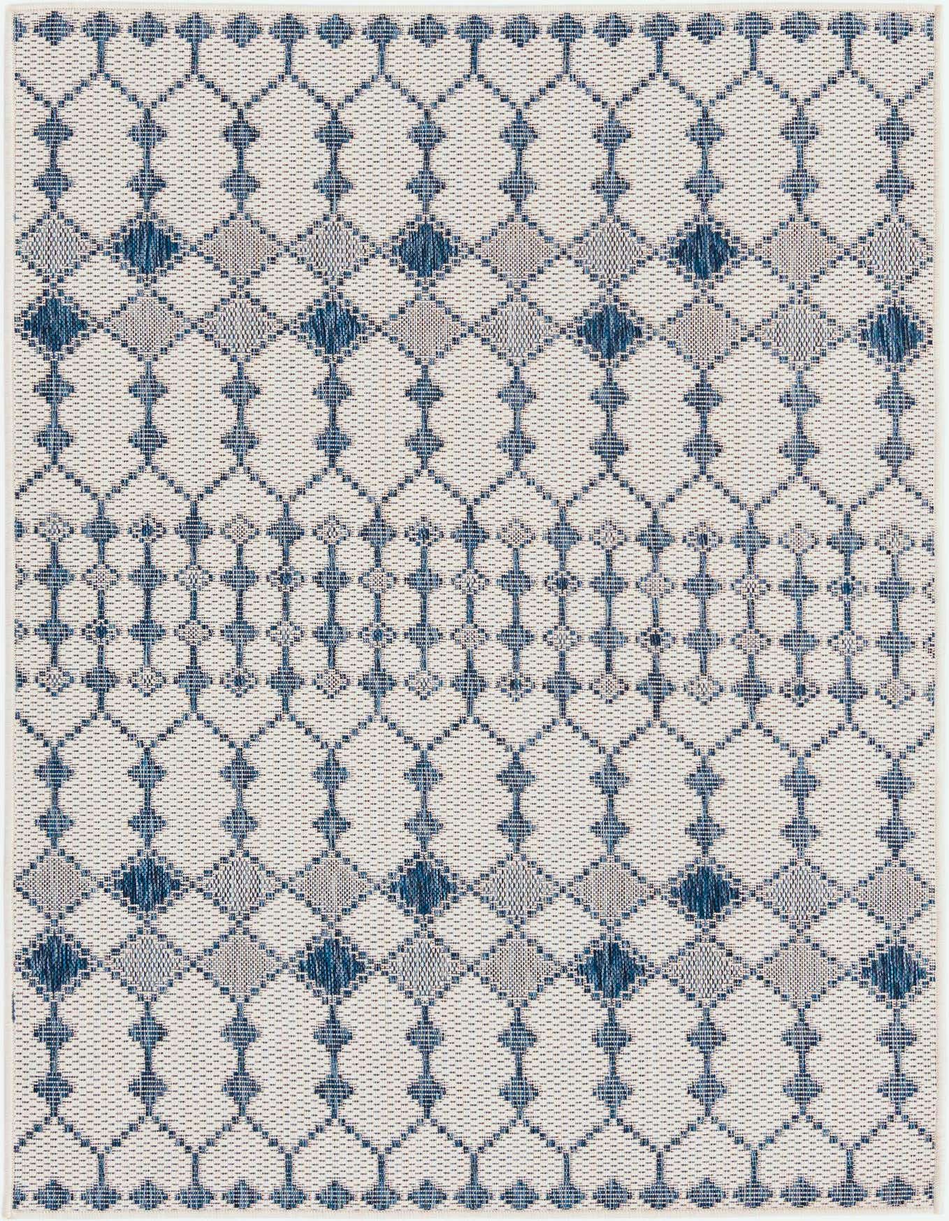 4' x 6' Easy-Clean Trellis Indoor / Outdoor Rug