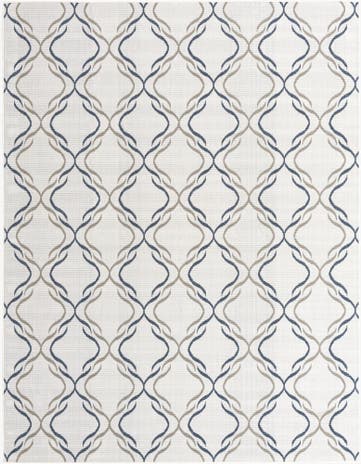 7' 10 x 10' Easy-Clean Trellis Indoor / Outdoor Rug