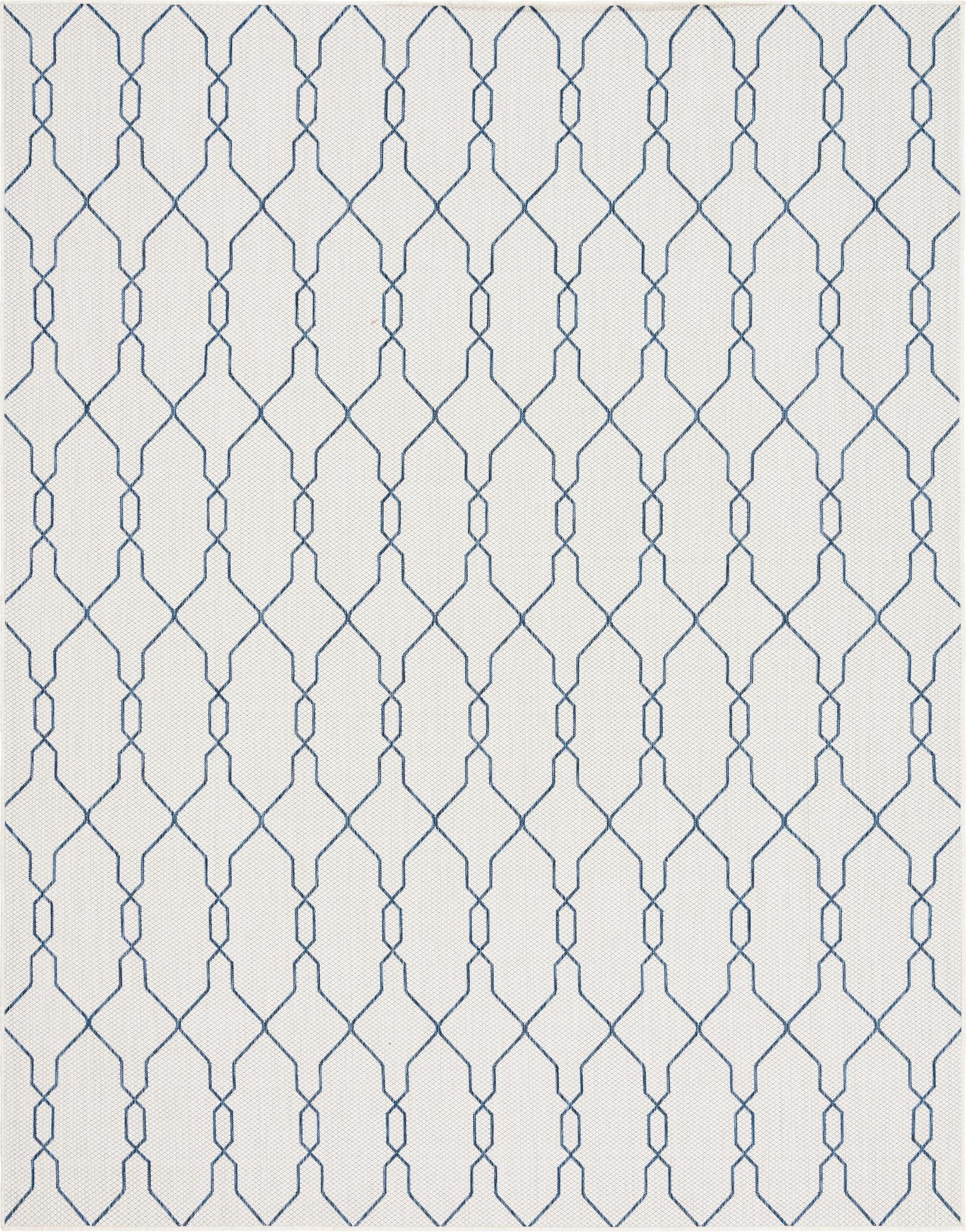 9' x 12' 2  Washable Trellis Indoor / Outdoor Rug