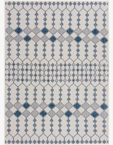 7' 10 x 11' Easy-Clean Trellis Indoor / Outdoor Rug