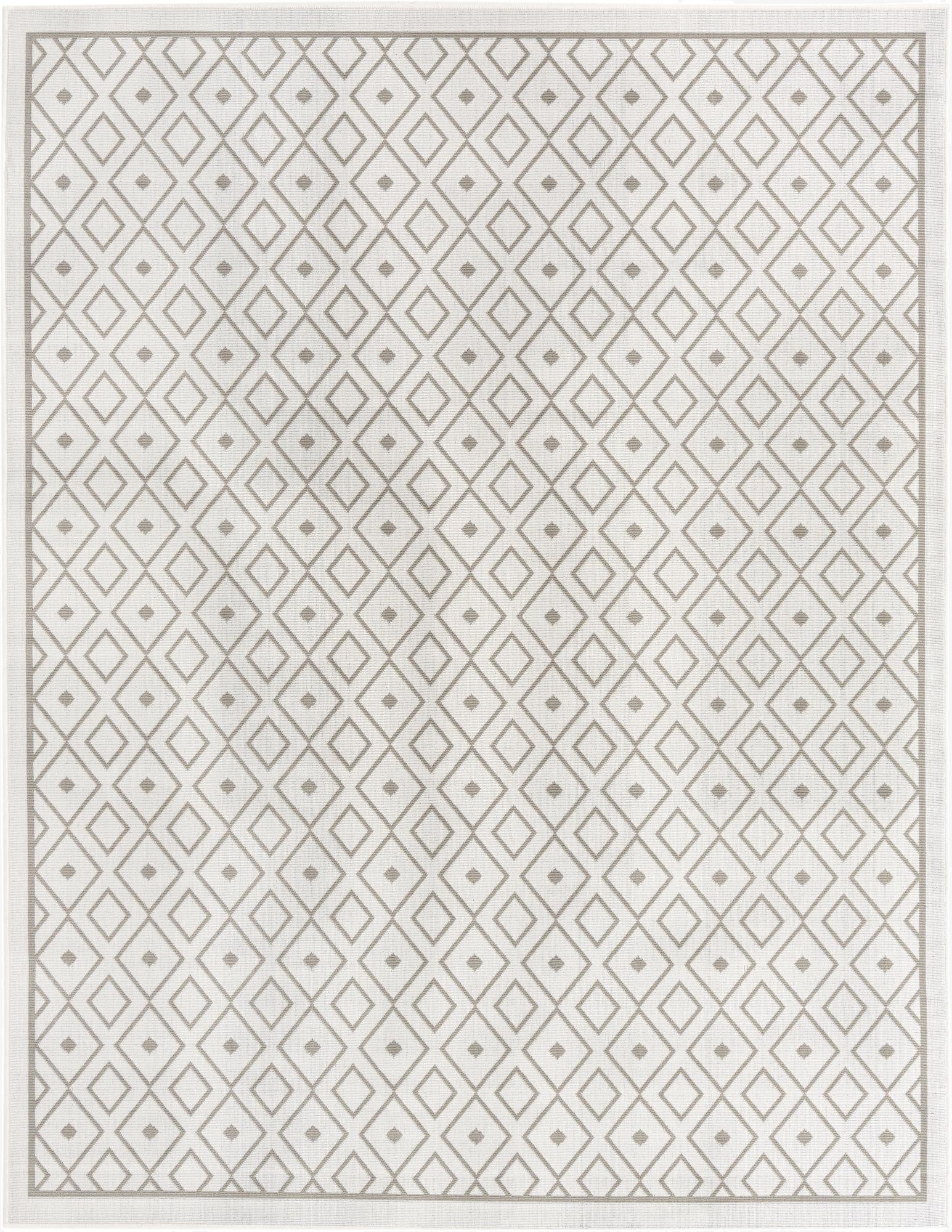 Primary image 7' 10 x 10'  Washable Trellis Indoor / Outdoor Rug
