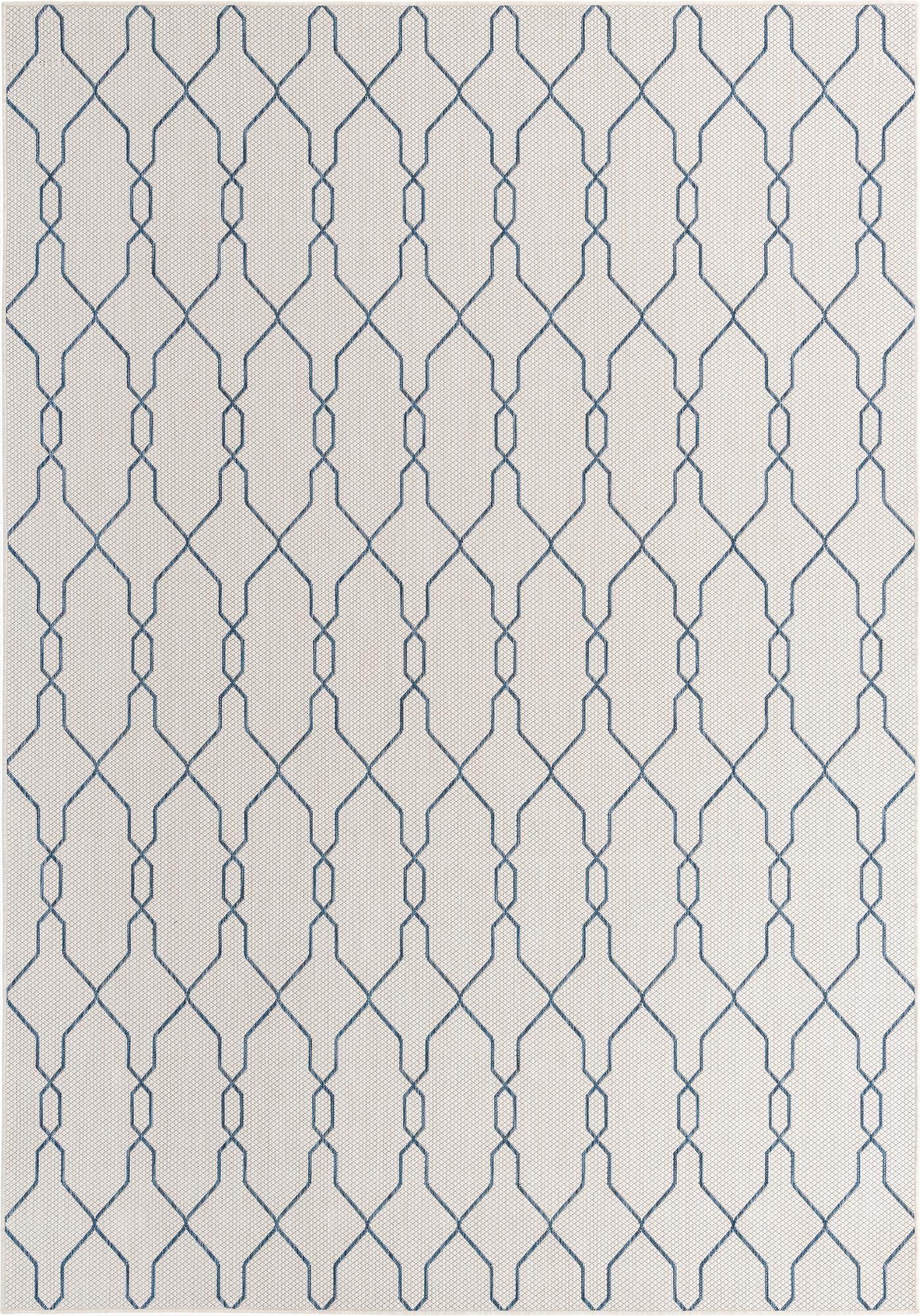 8' x 11' 4  Washable Trellis Indoor / Outdoor Rug