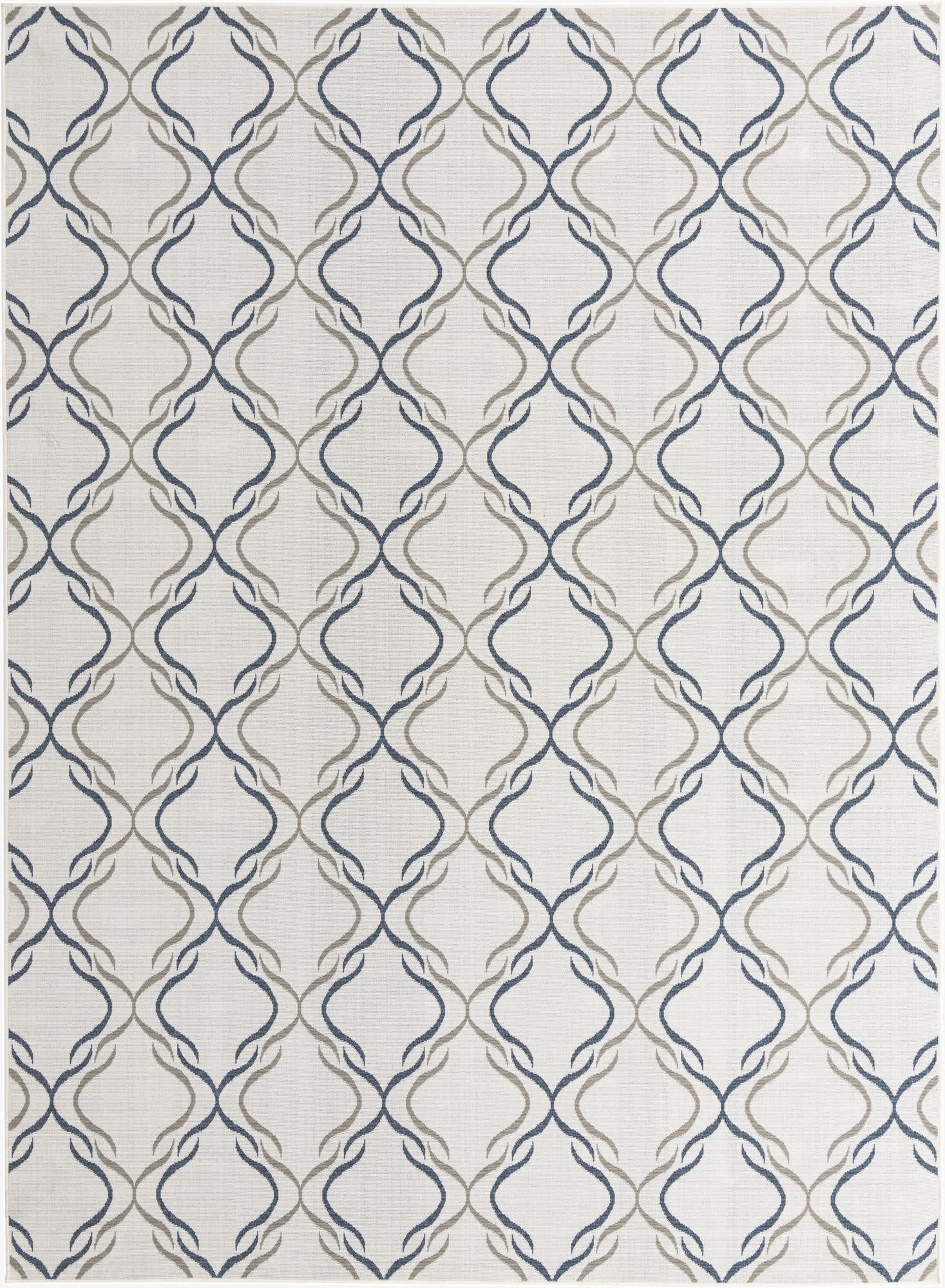 Primary image 9' x 12'  Washable Trellis Indoor / Outdoor Rug