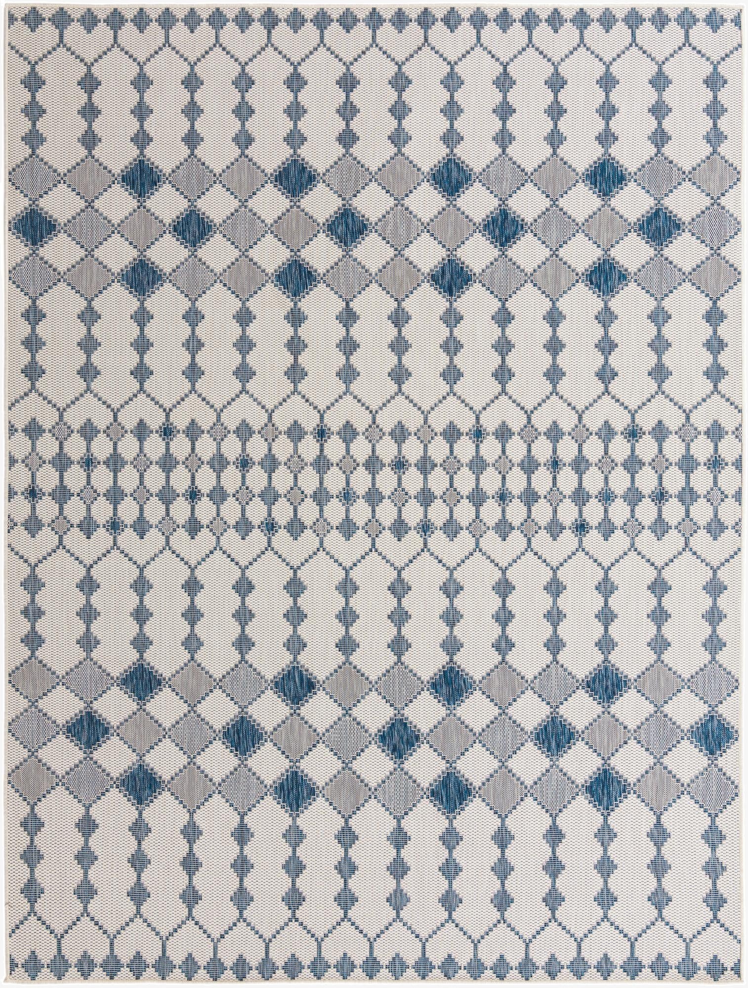 9' x 12'  Washable Trellis Indoor / Outdoor Rug