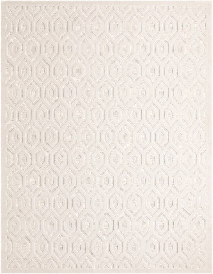 Detail image of 9' x 12' Easy-Clean Trellis Textured Indoor / Outdoor Rug