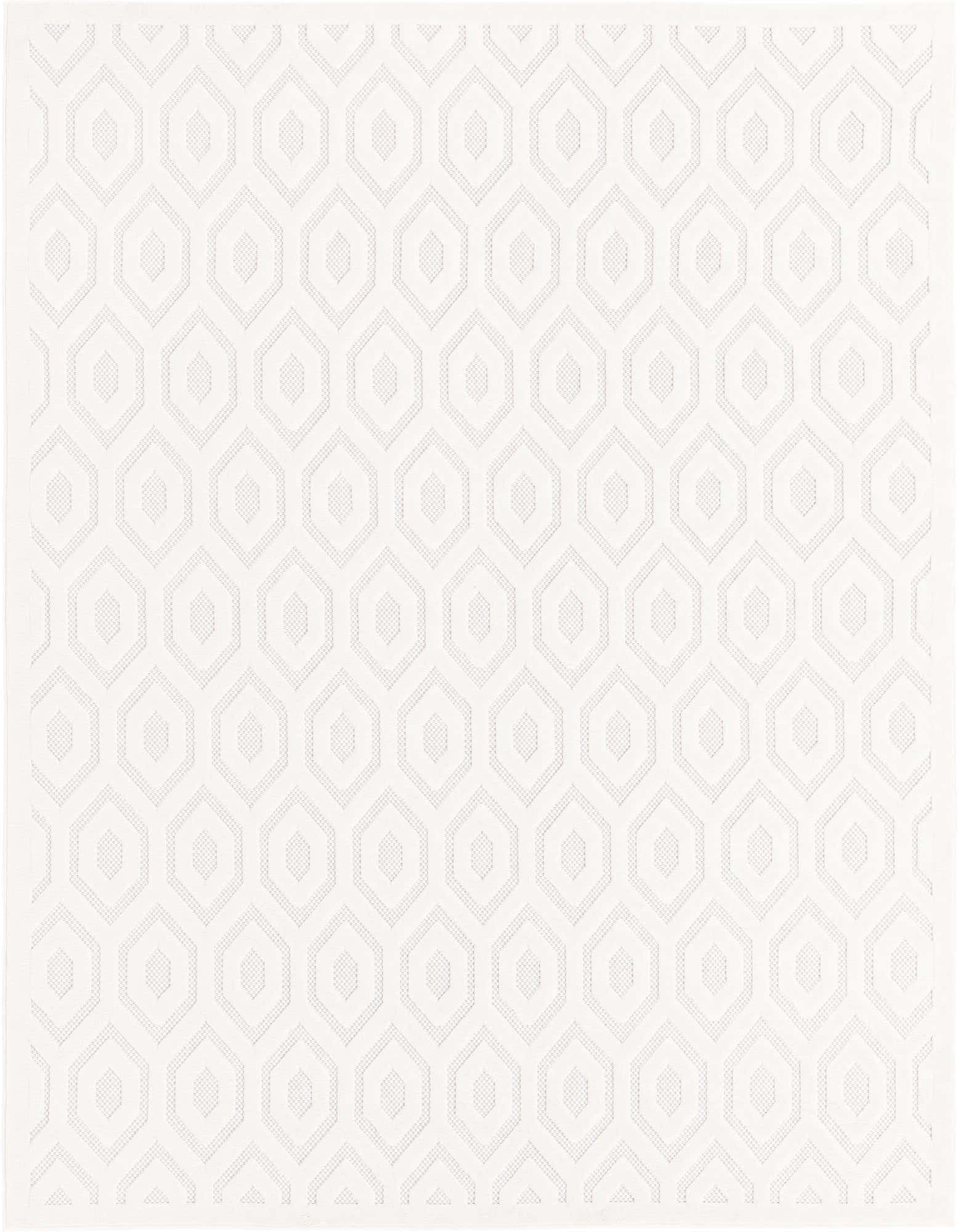 7' 10 x 10' Easy-Clean Trellis Textured Indoor / Outdoor Rug