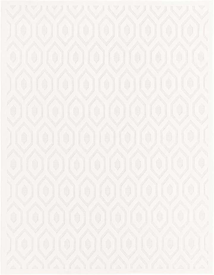 7' 10 x 10' Easy-Clean Trellis Textured Indoor / Outdoor Rug