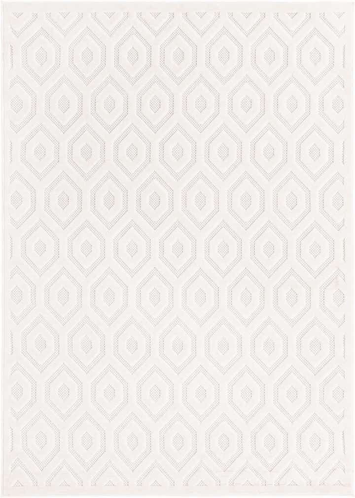 6' x 9' Easy-Clean Trellis Textured Indoor / Outdoor Rug