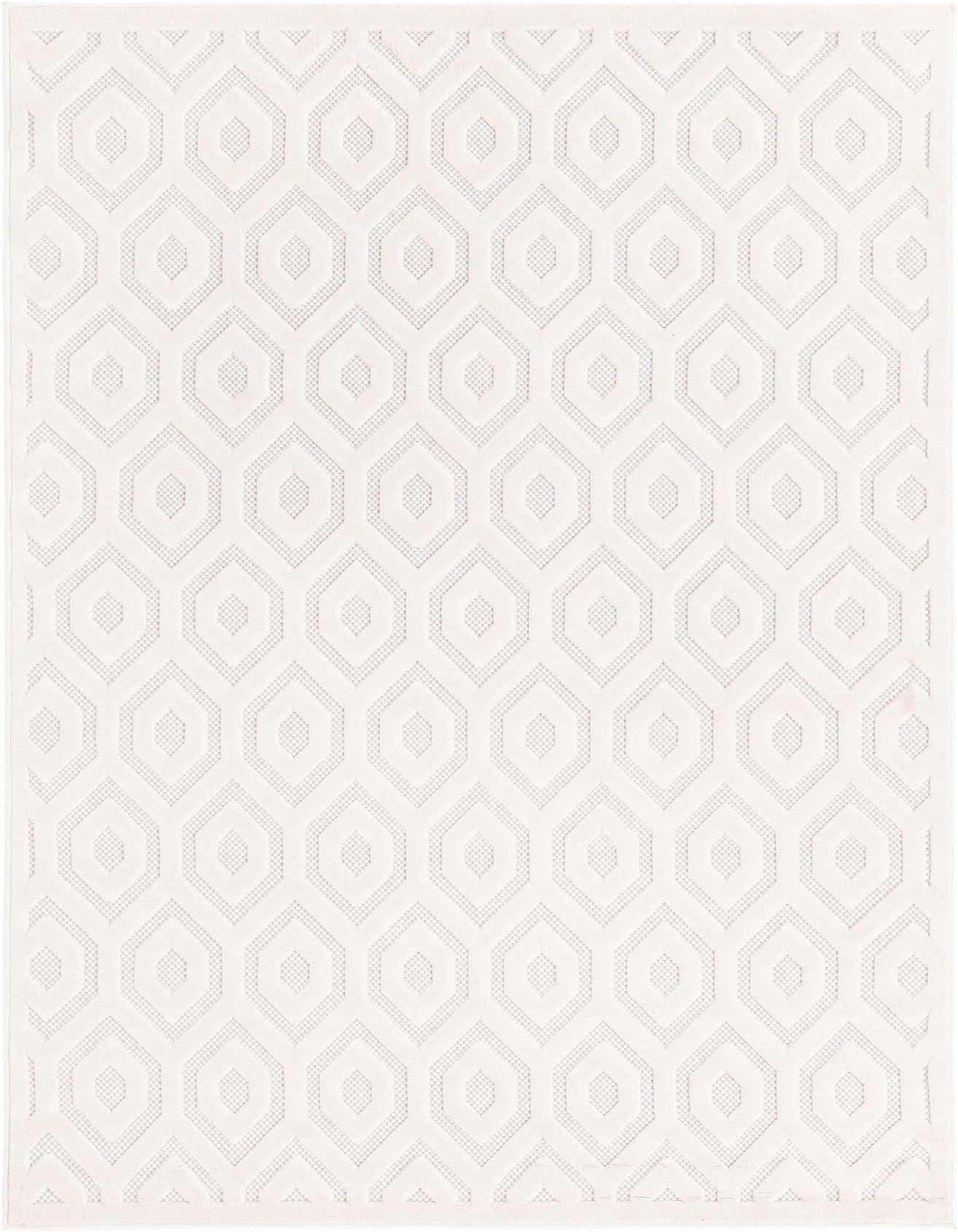6' x 9' Easy-Clean Trellis Textured Indoor / Outdoor Rug