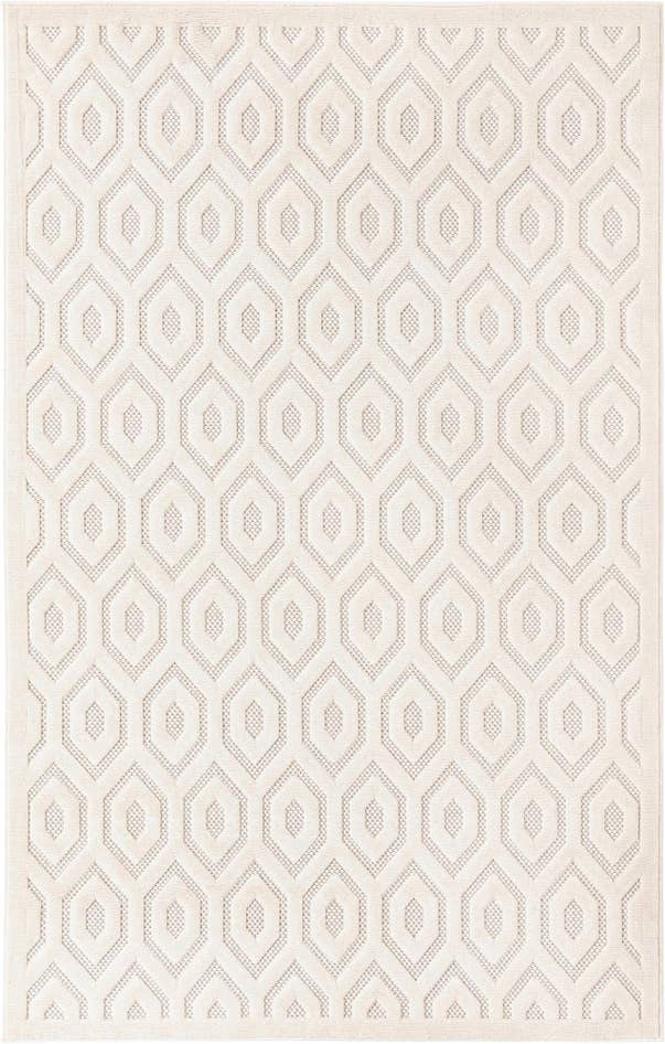 Detail image of 5' 3 x 8' Easy-Clean Trellis Textured Indoor / Outdoor Rug