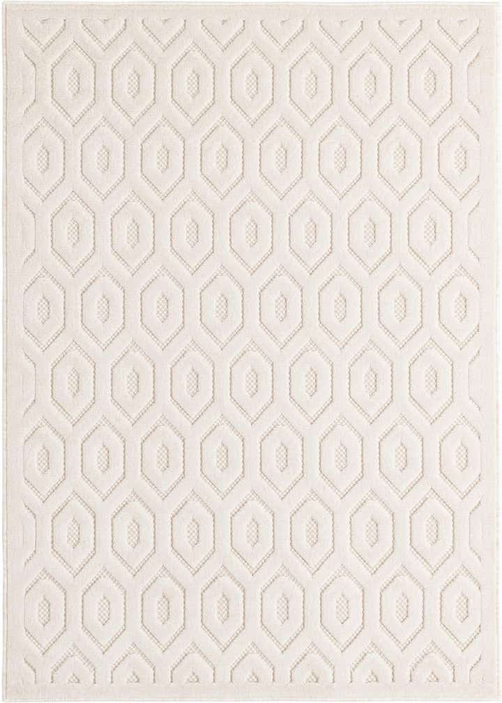 4' x 6' Easy-Clean Trellis Textured Indoor / Outdoor Rug