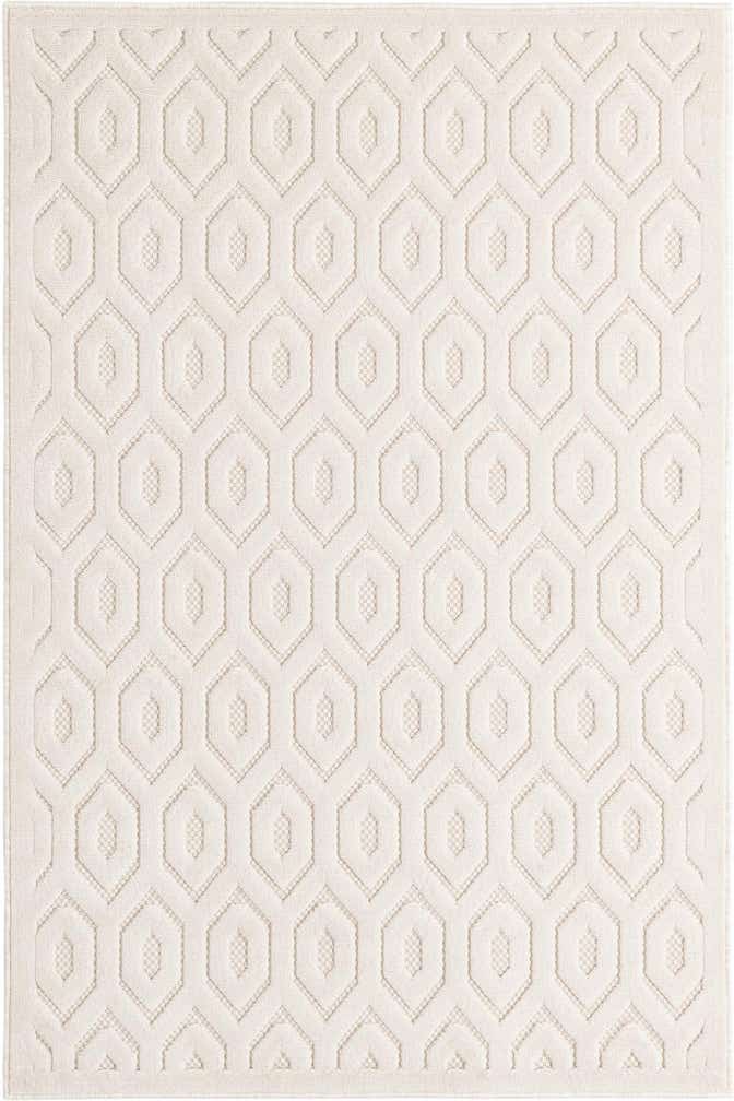 4' x 6' Easy-Clean Trellis Textured Indoor / Outdoor Rug