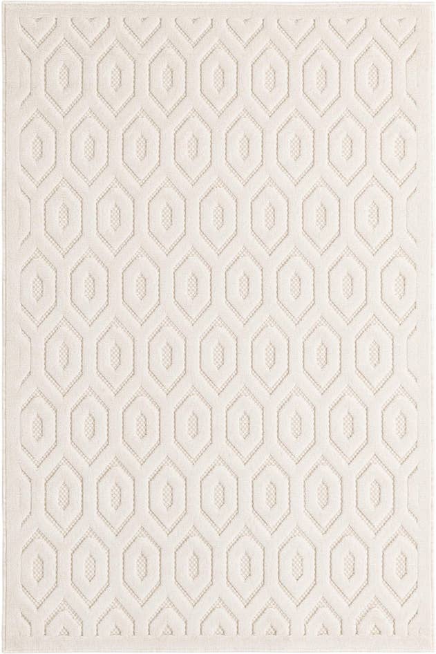 Detail image of 4' x 6' Easy-Clean Trellis Textured Indoor / Outdoor Rug