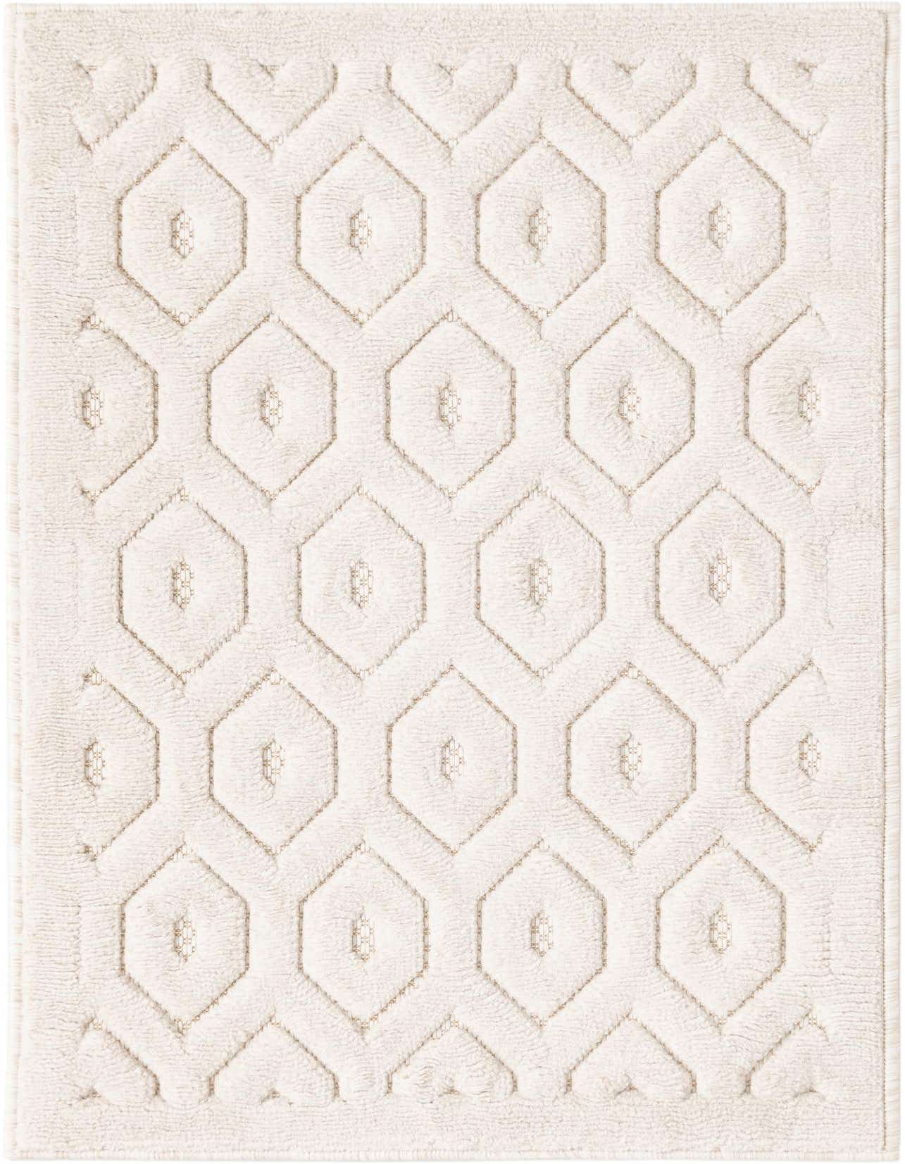 2' x 3' Easy-Clean Trellis Textured Indoor / Outdoor Rug