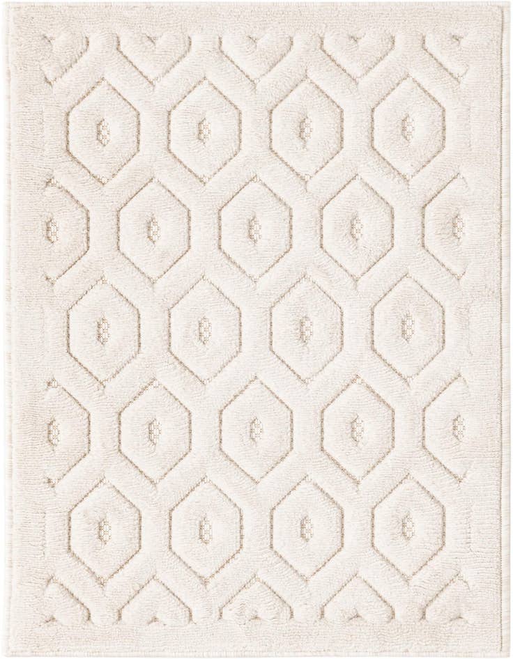 Detail image of 2' x 3' Easy-Clean Trellis Textured Indoor / Outdoor Rug