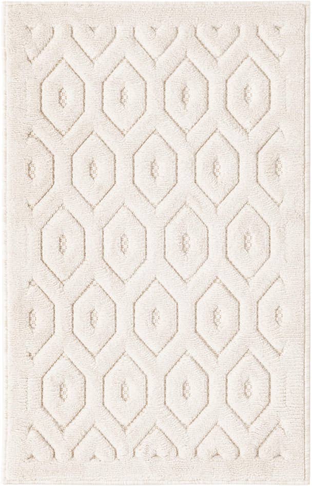 Detail image of 2' x 3' Easy-Clean Trellis Textured Indoor / Outdoor Rug
