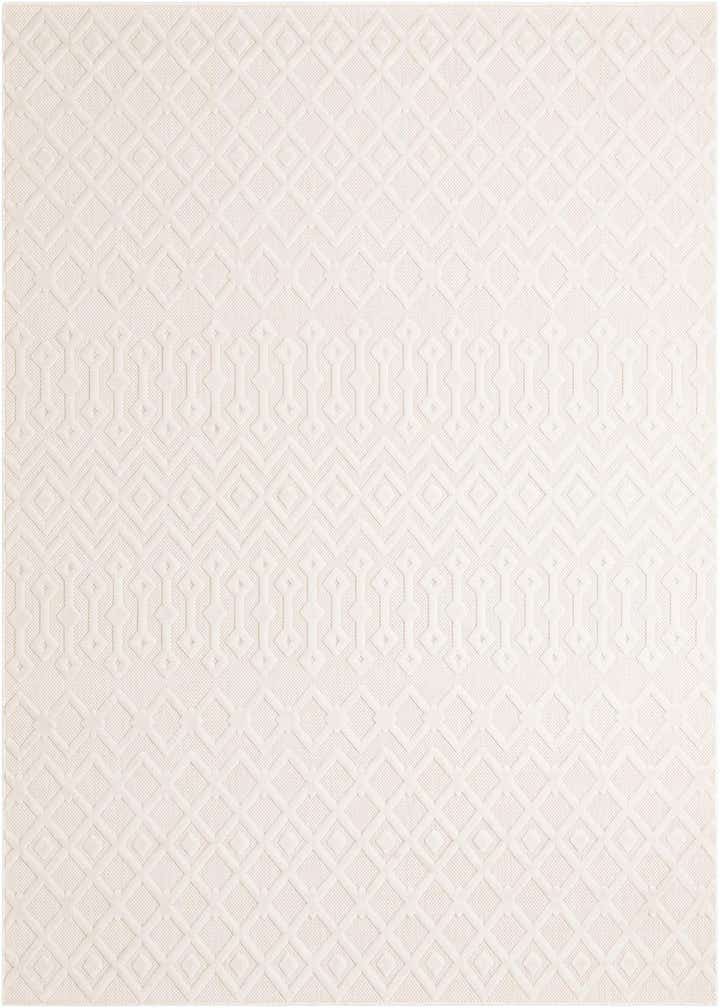 9' x 12' Easy-Clean Trellis Textured Indoor / Outdoor Rug