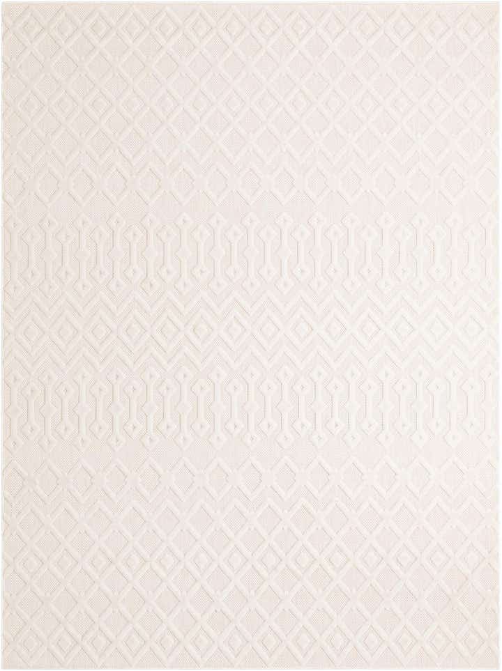 9' x 12' Easy-Clean Trellis Textured Indoor / Outdoor Rug