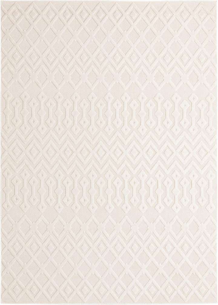 7' 10 x 10' Easy-Clean Trellis Textured Indoor / Outdoor Rug