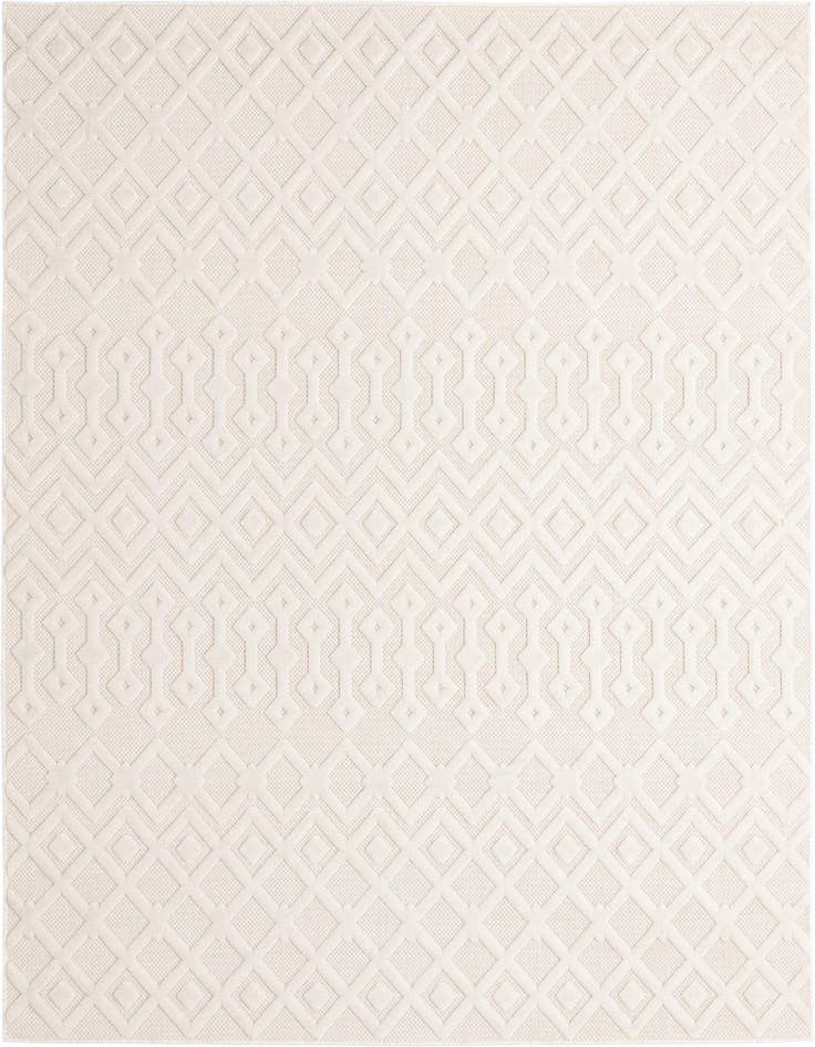 Detail image of 7' 10 x 10' Easy-Clean Trellis Textured Indoor / Outdoor Rug